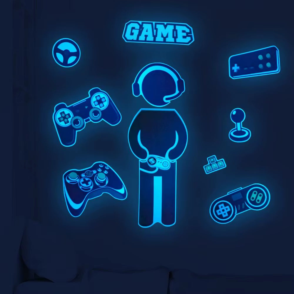 Cosmic Starry Sky Game Handle Gaming Zone Video Home Decor Luminous Creative Decorative Glow in the Dark Wall Sticker for Living