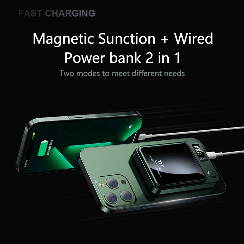 Magnetic Wireless Power Bank 50000Mah 22.5W Fast Charging External Battery Charger for Huawei Samsung Iphone 12 PD 20W Powerbank