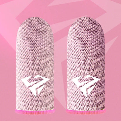 2 Pcs Game Fingertip Gloves Sweatproof Anti-Slip Gamer Thimbles Touch Screen Finger Sleeve Breathable Fingertip Cover for Gamer