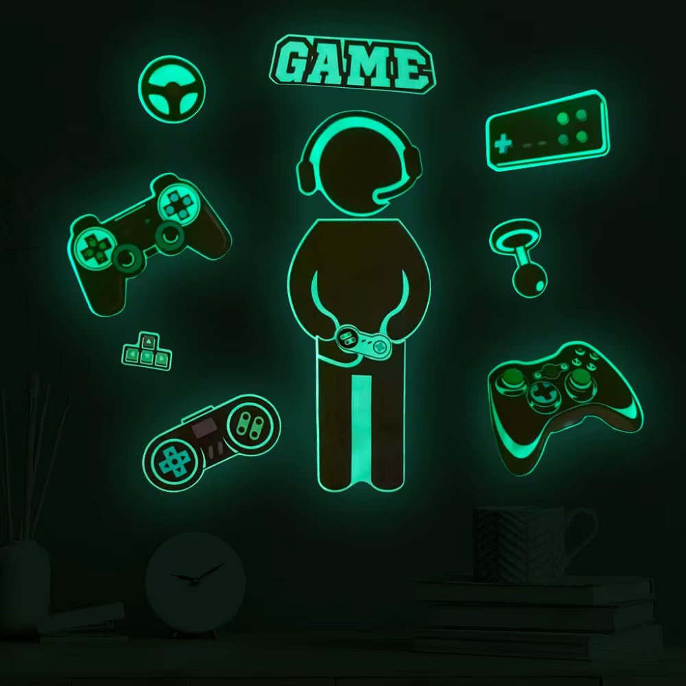 Cosmic Starry Sky Game Handle Gaming Zone Video Home Decor Luminous Creative Decorative Glow in the Dark Wall Sticker for Living