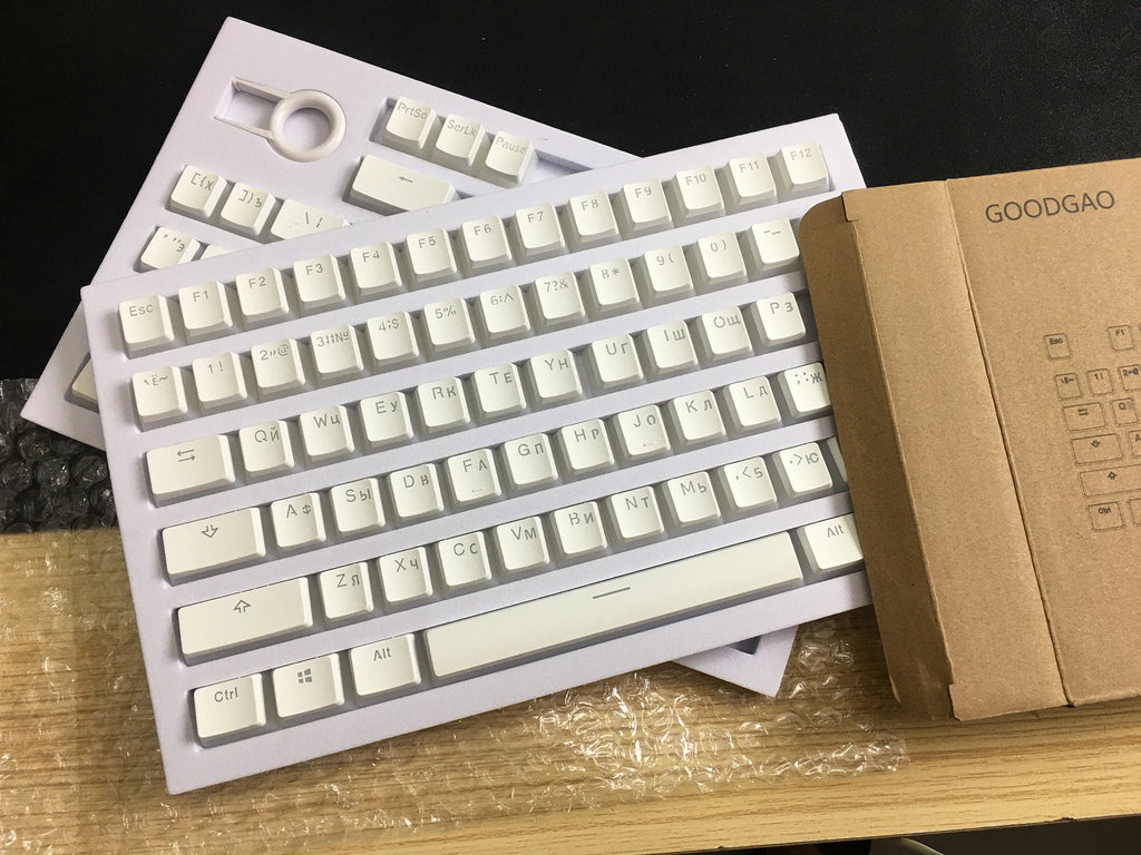 Pudding Keycap RU Layout Double Shot PBT Keycaps Feature a Translucent Dual-Layer Style  Russian Keycap